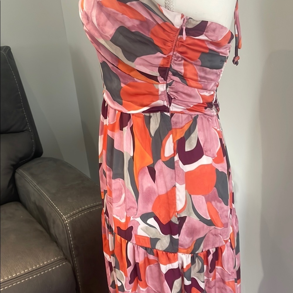 Socialite Floral Halter Maxi Dress - Multicolor Sz XS - Picture 3 of 8